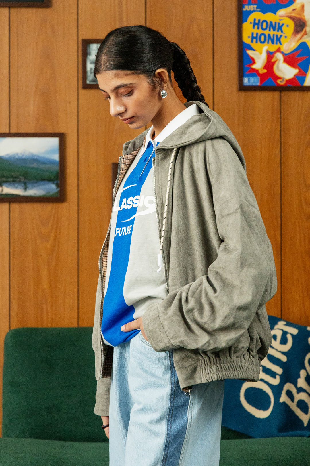 Faux Suede Field Jacket