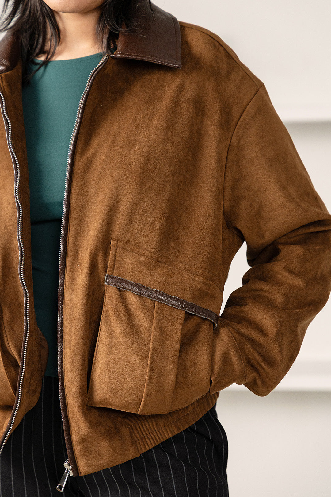 Faux Suede Femme Jacket