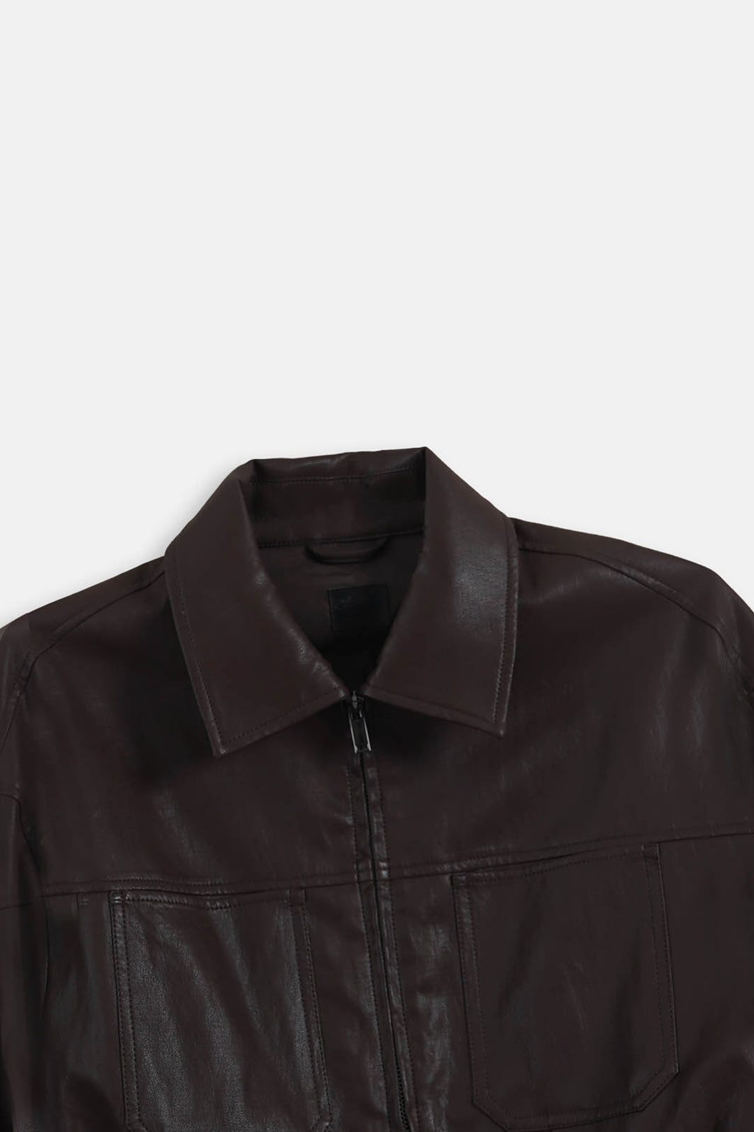 Almost-Officey Faux Leather Jacket