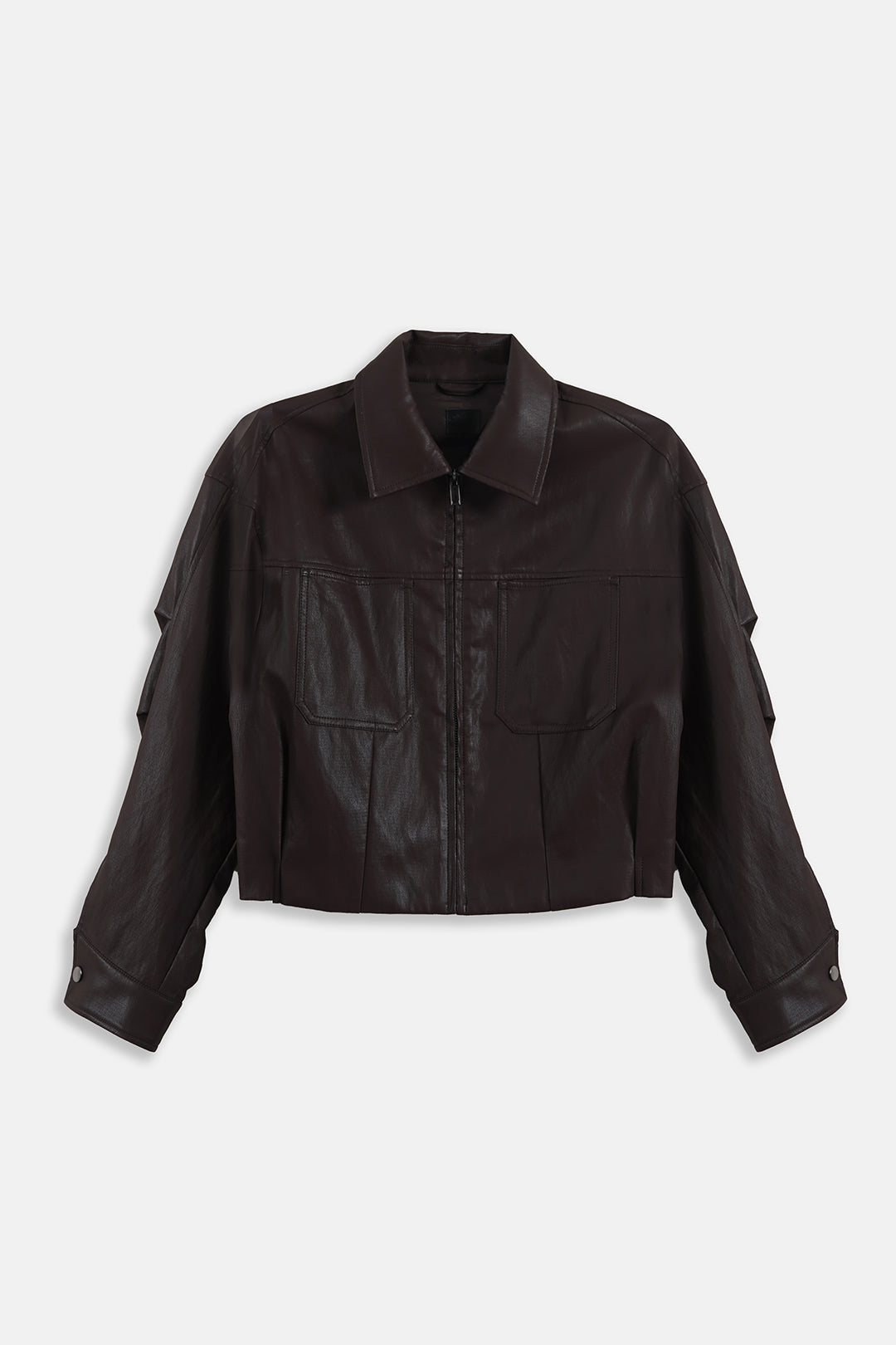 Almost-Officey Faux Leather Jacket