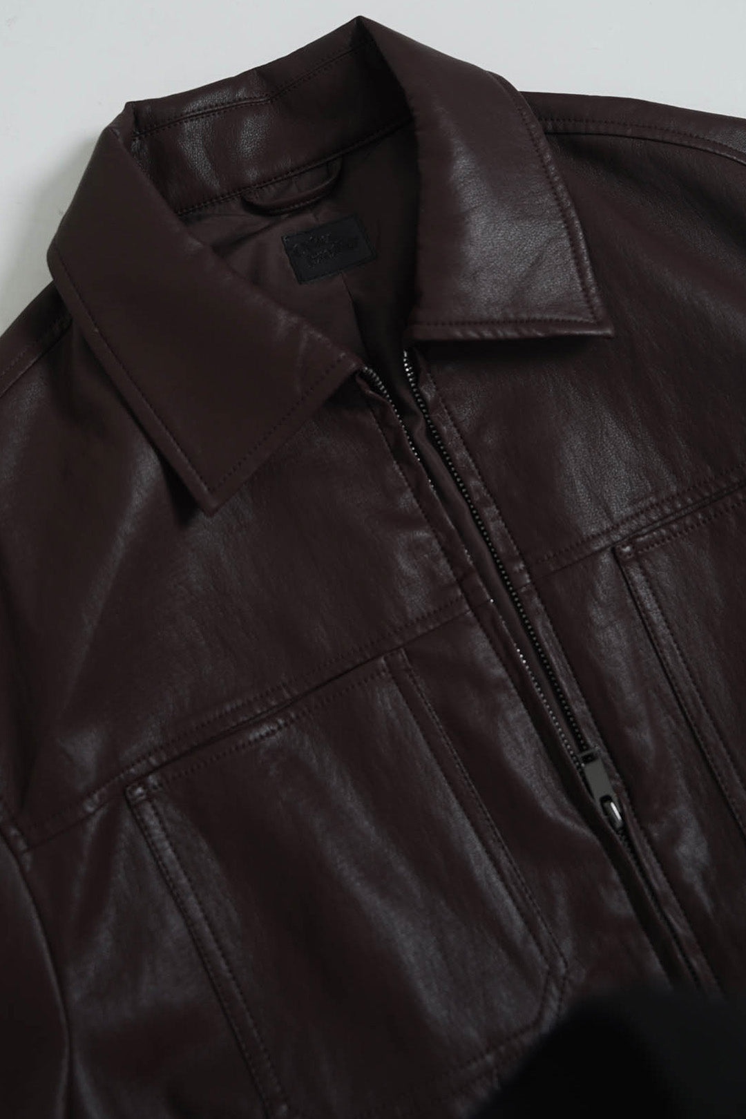 Almost-Officey Faux Leather Jacket