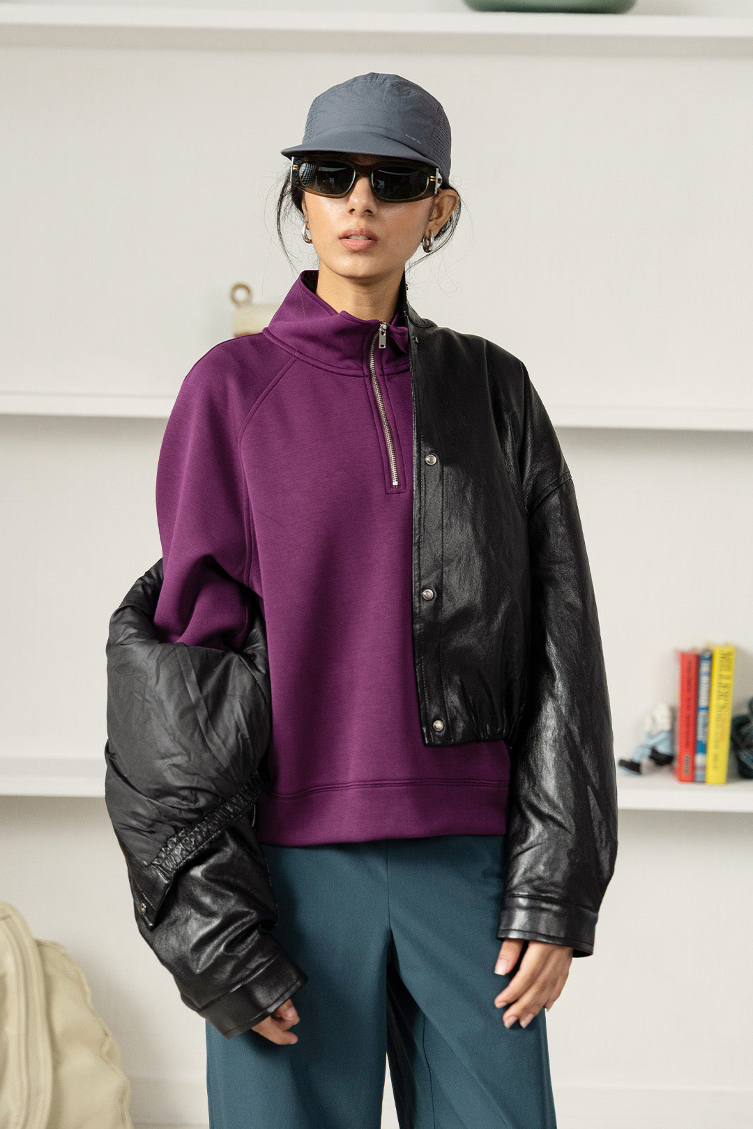 Image of Soft Wrinkled Faux Leather Jacket