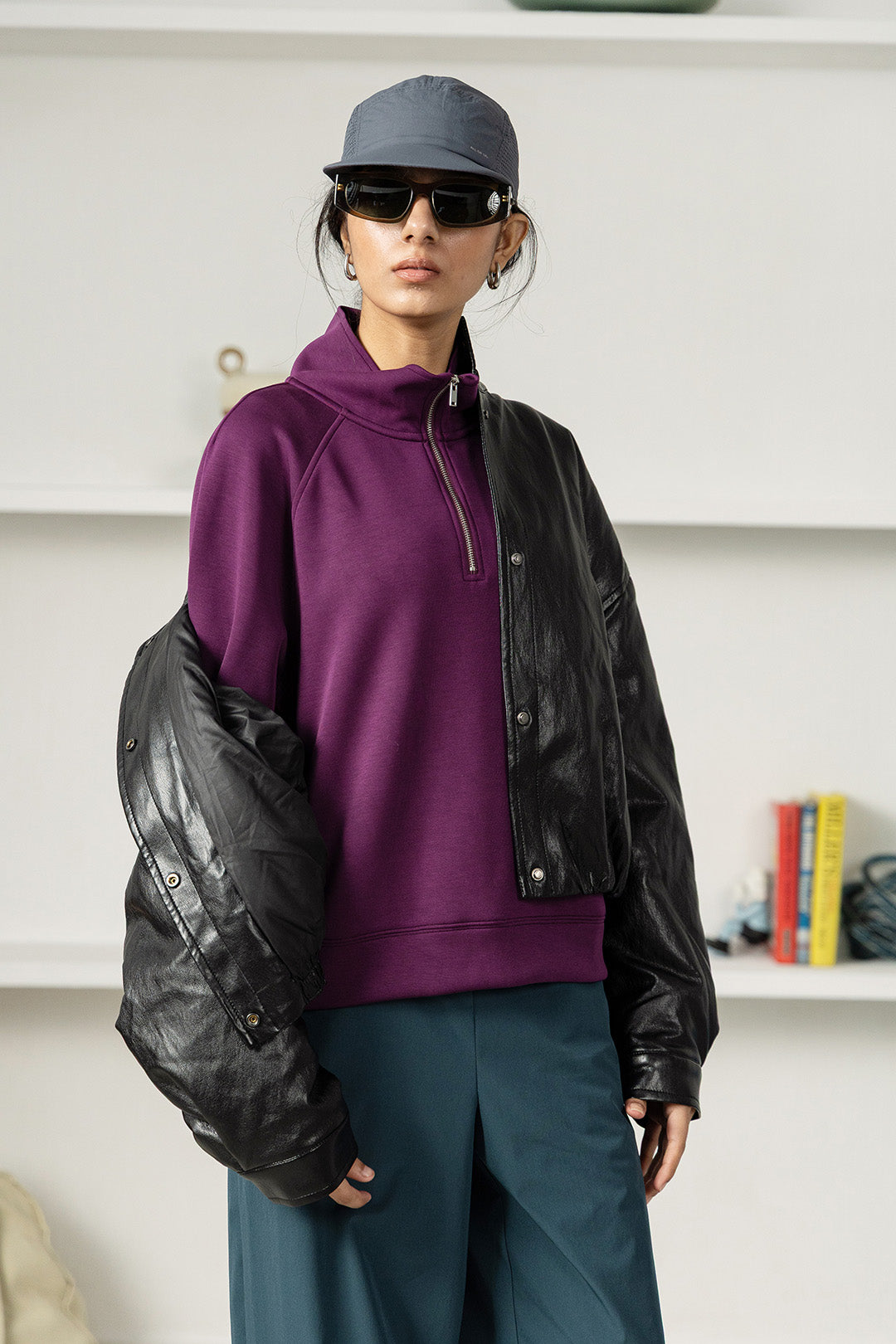 Soft Wrinkled Faux Leather Jacket