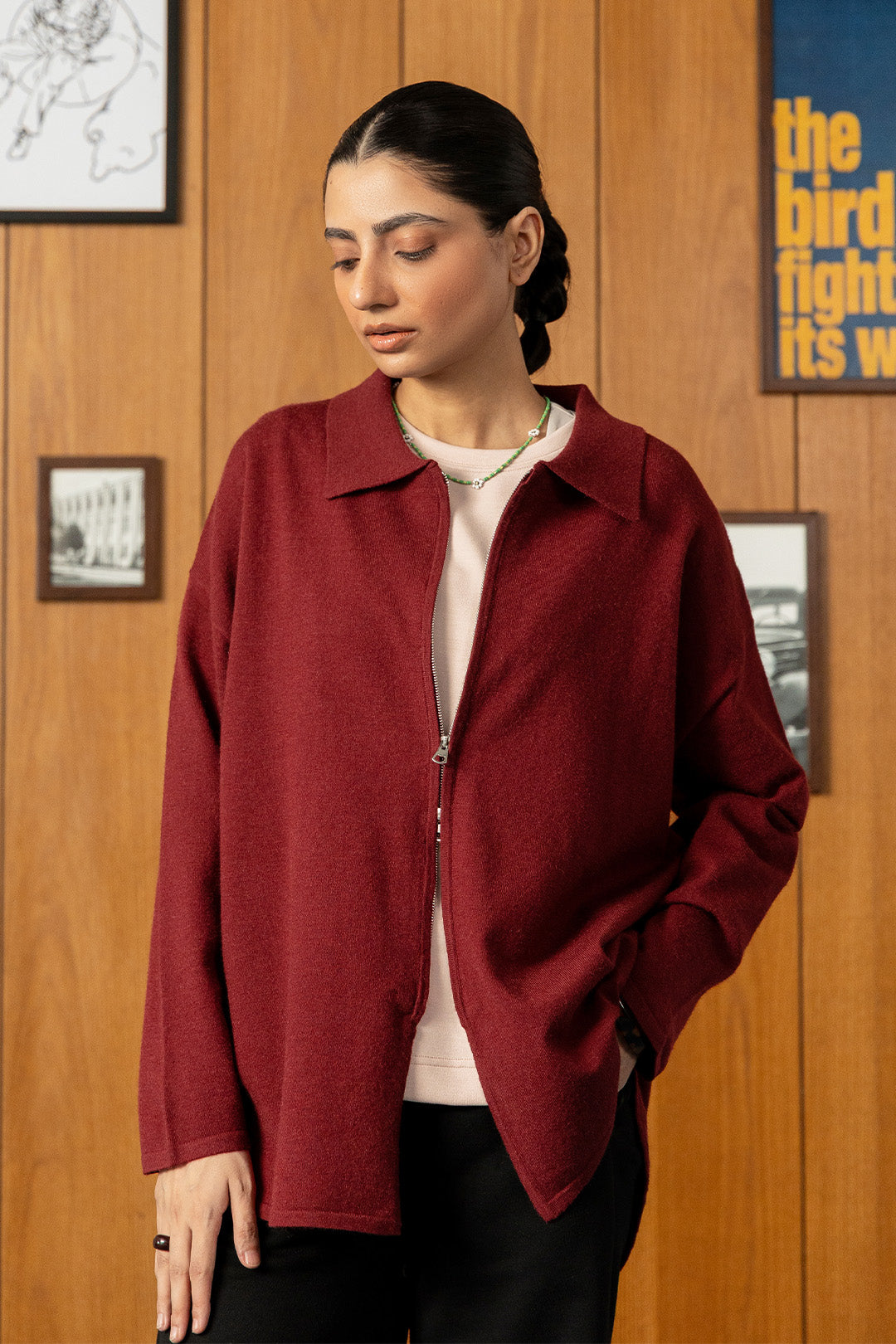 Image of Lightweight Zipper Sweater