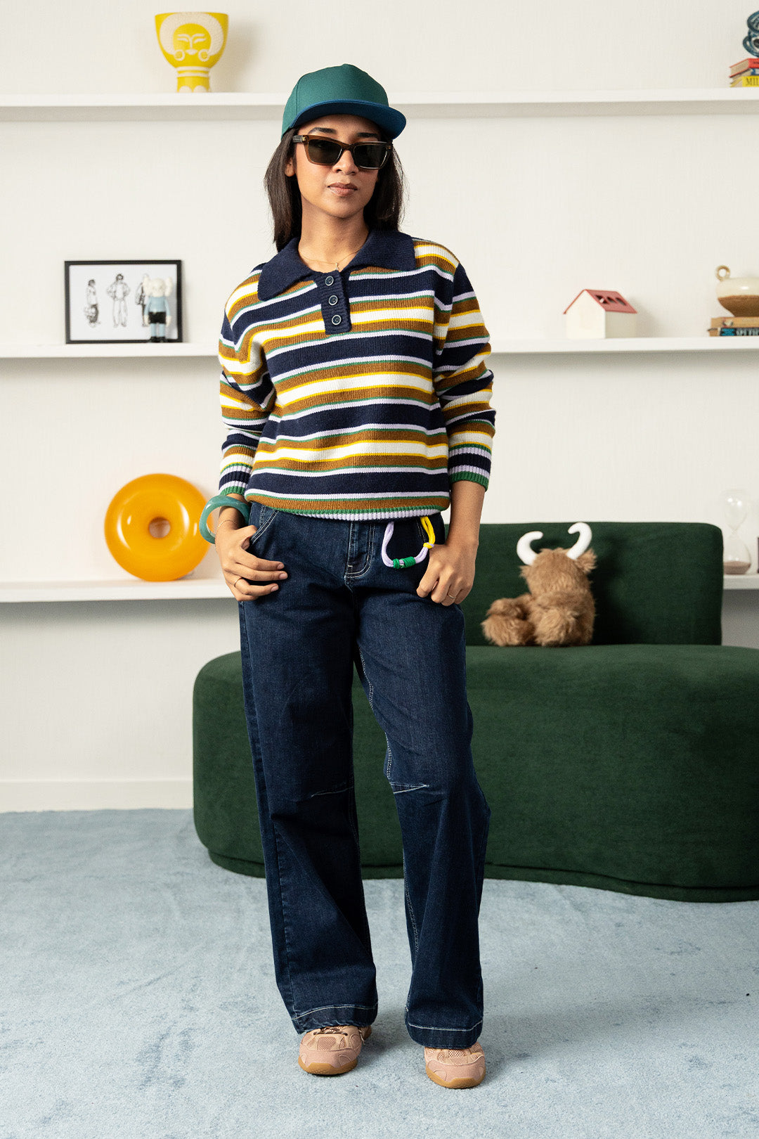 Image of Sporty Girl Striped Jumper