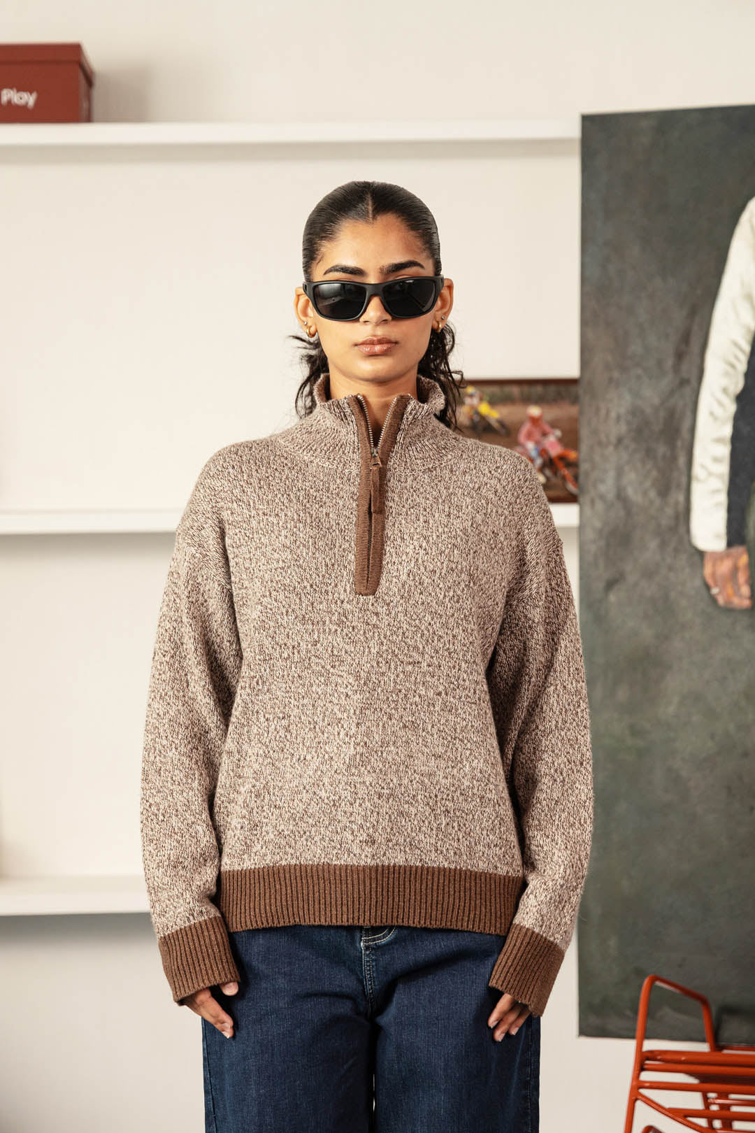 Image of Mock Jumper With Wool