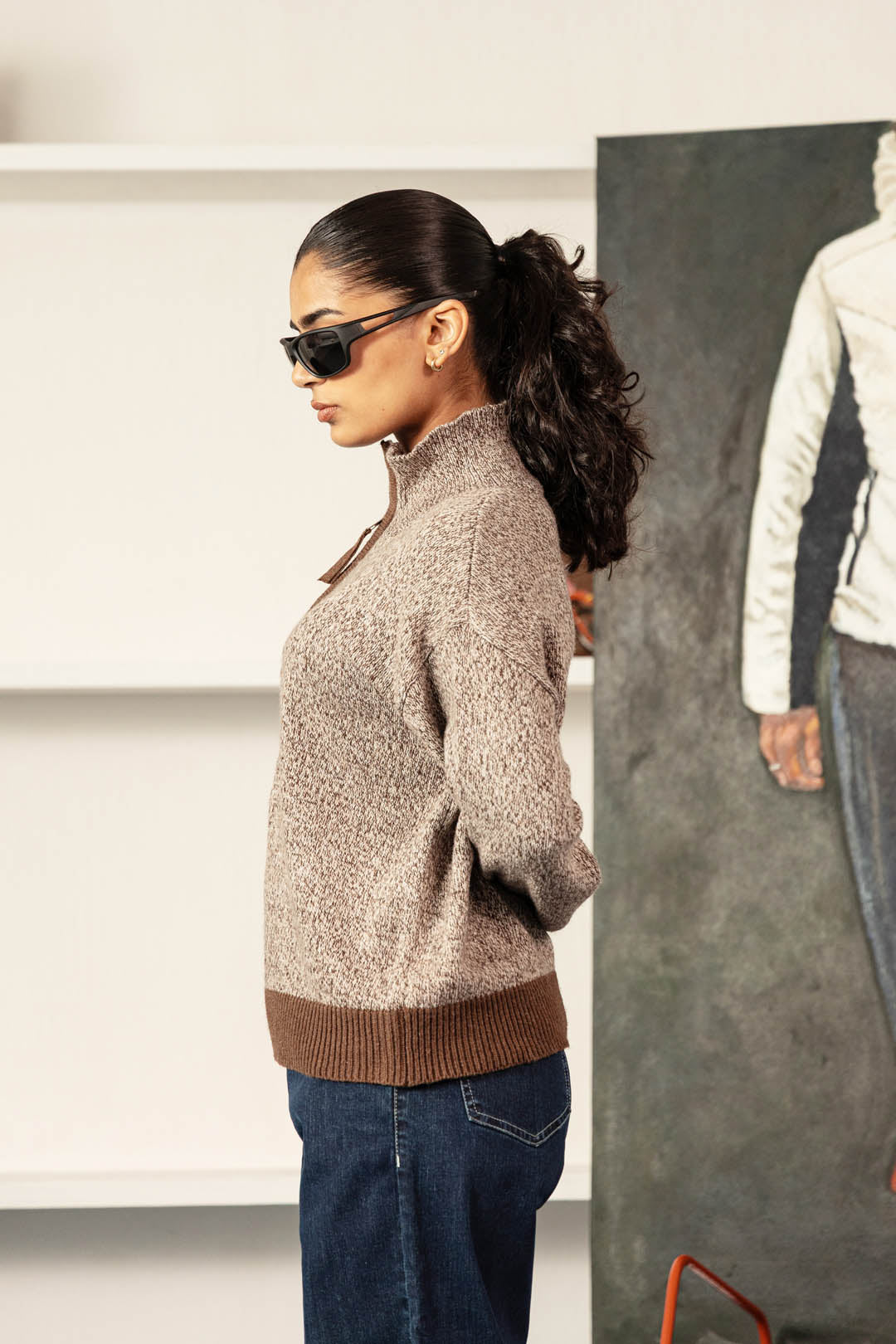 Image of Mock Jumper With Wool