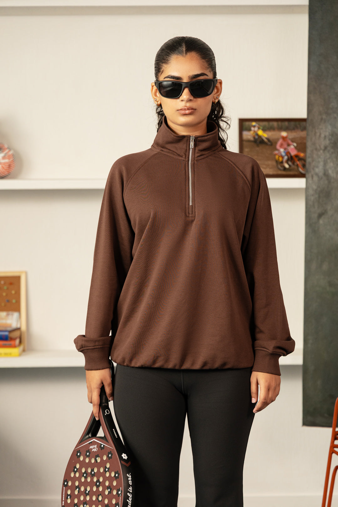 Image of Hometime Raglan Mockneck