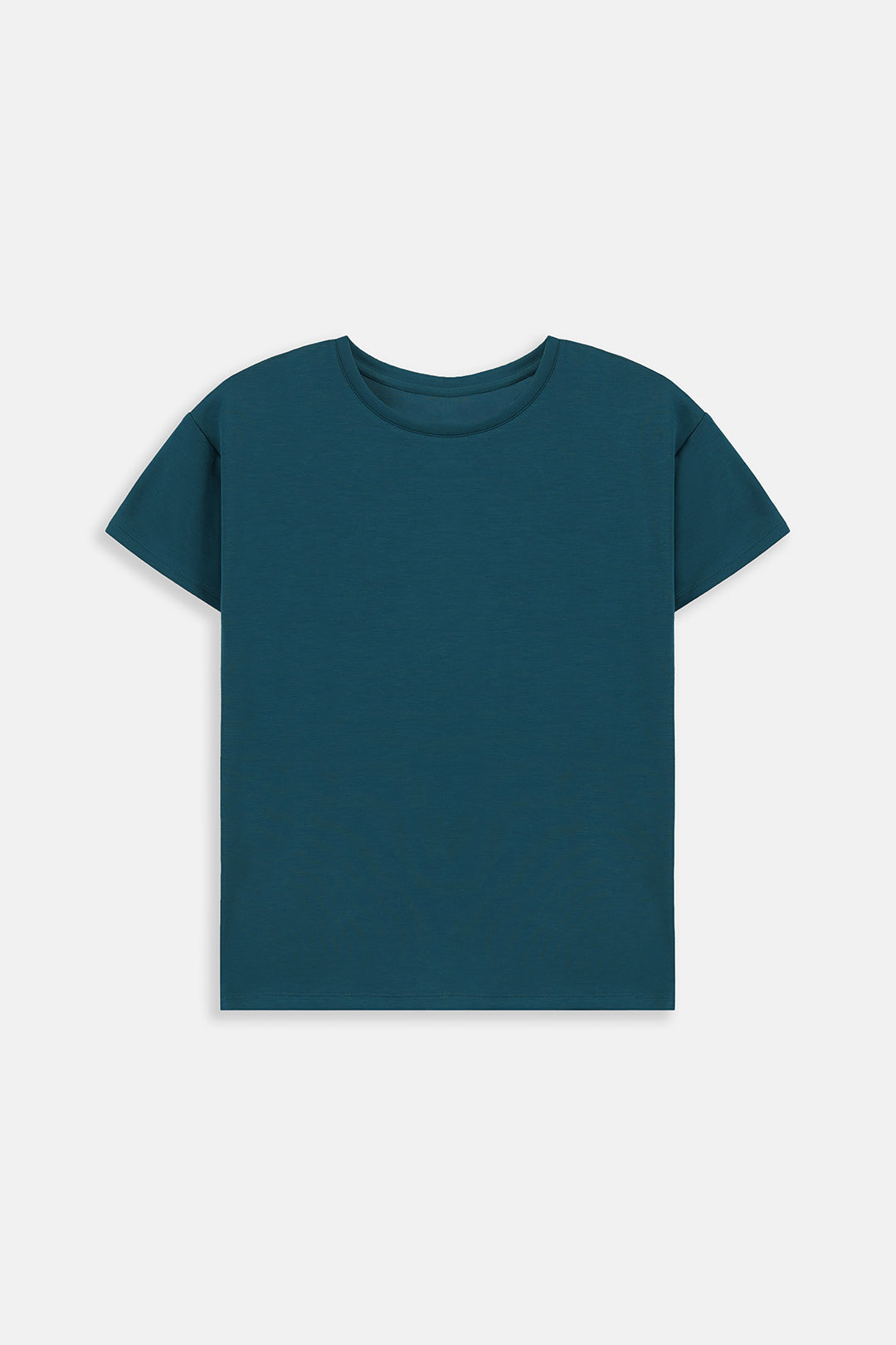 Image of Teal t-shirt in regular fit for women