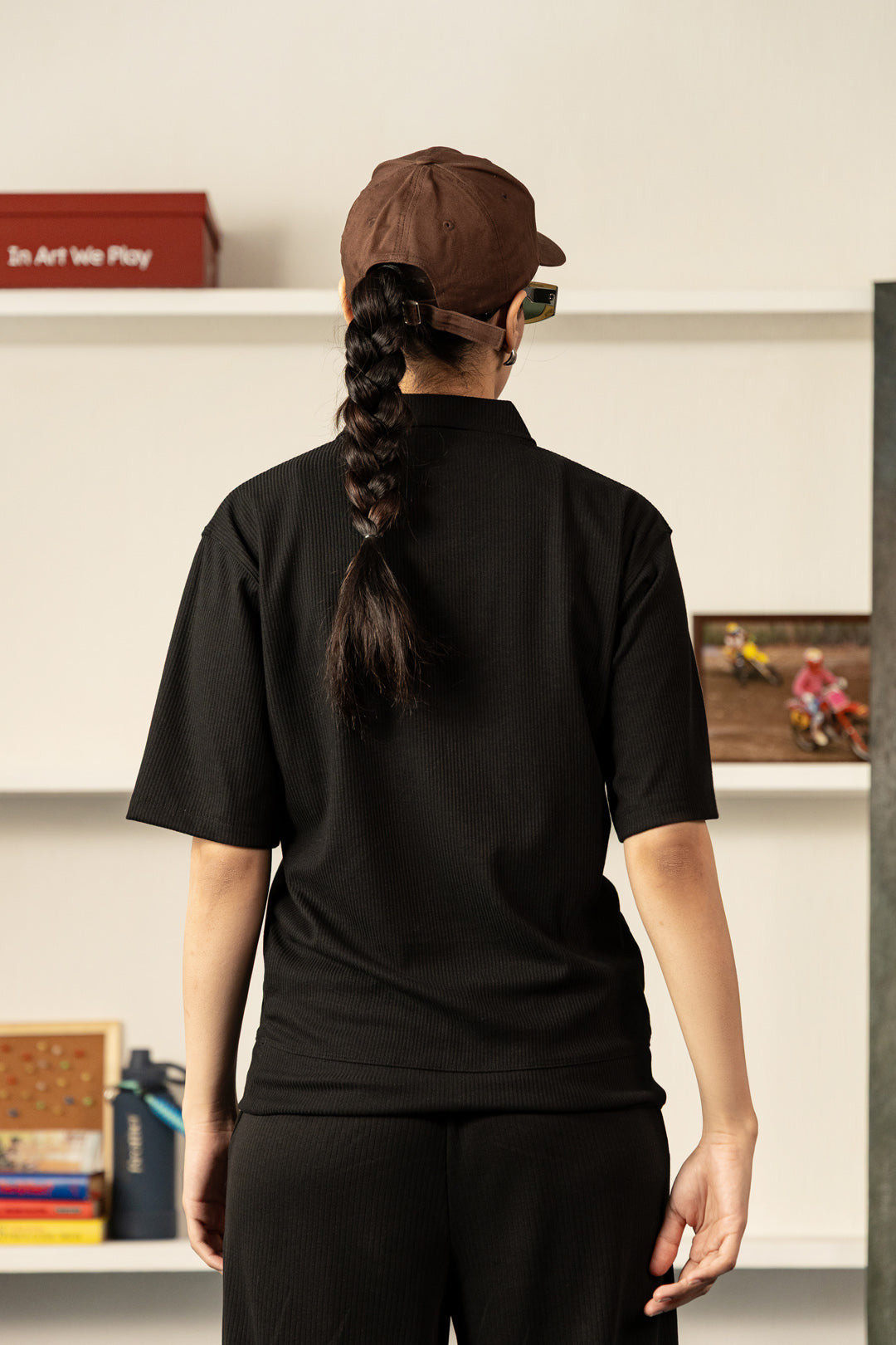 Coffee Later Zipper Polo