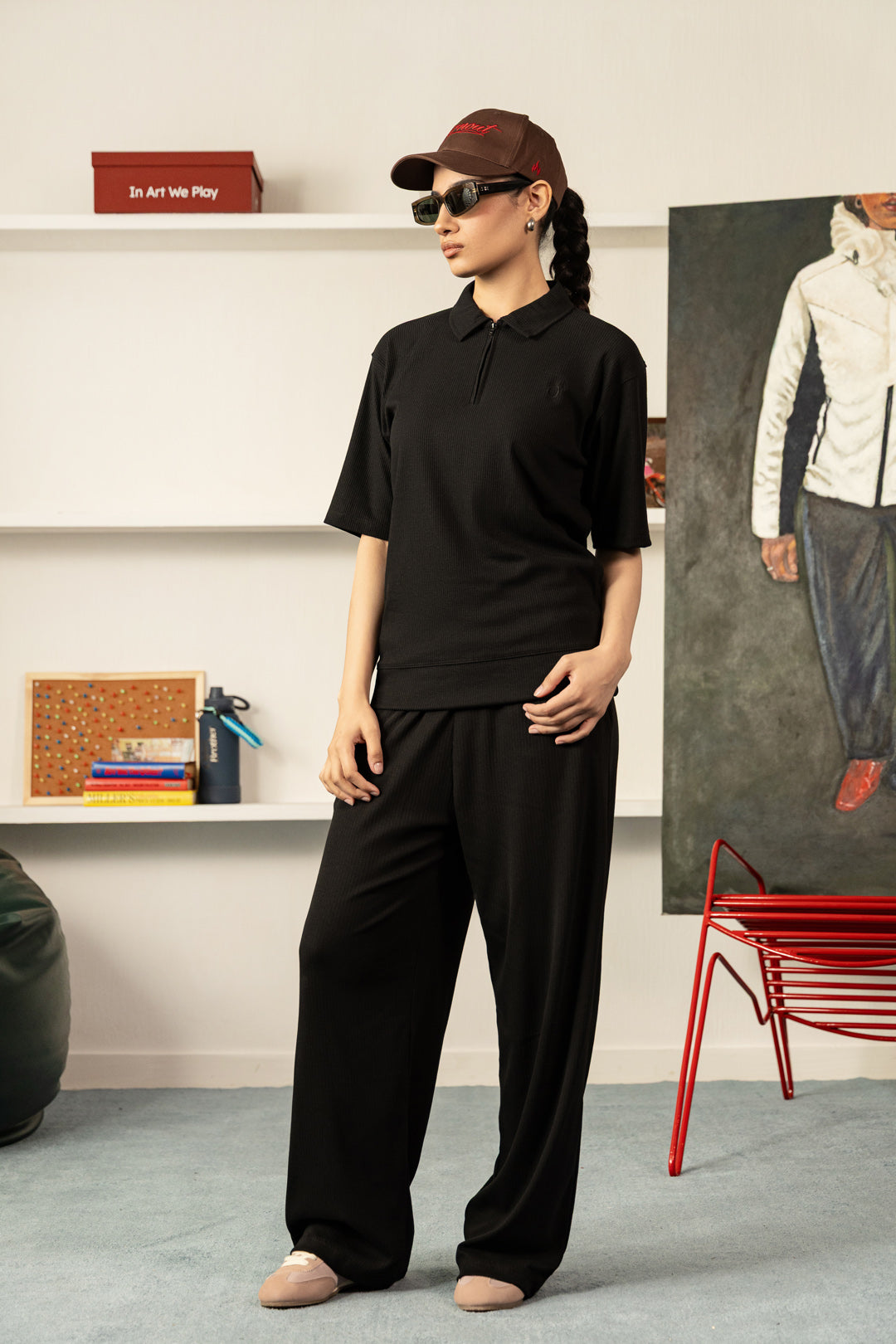 Coffee Later Zipper Polo