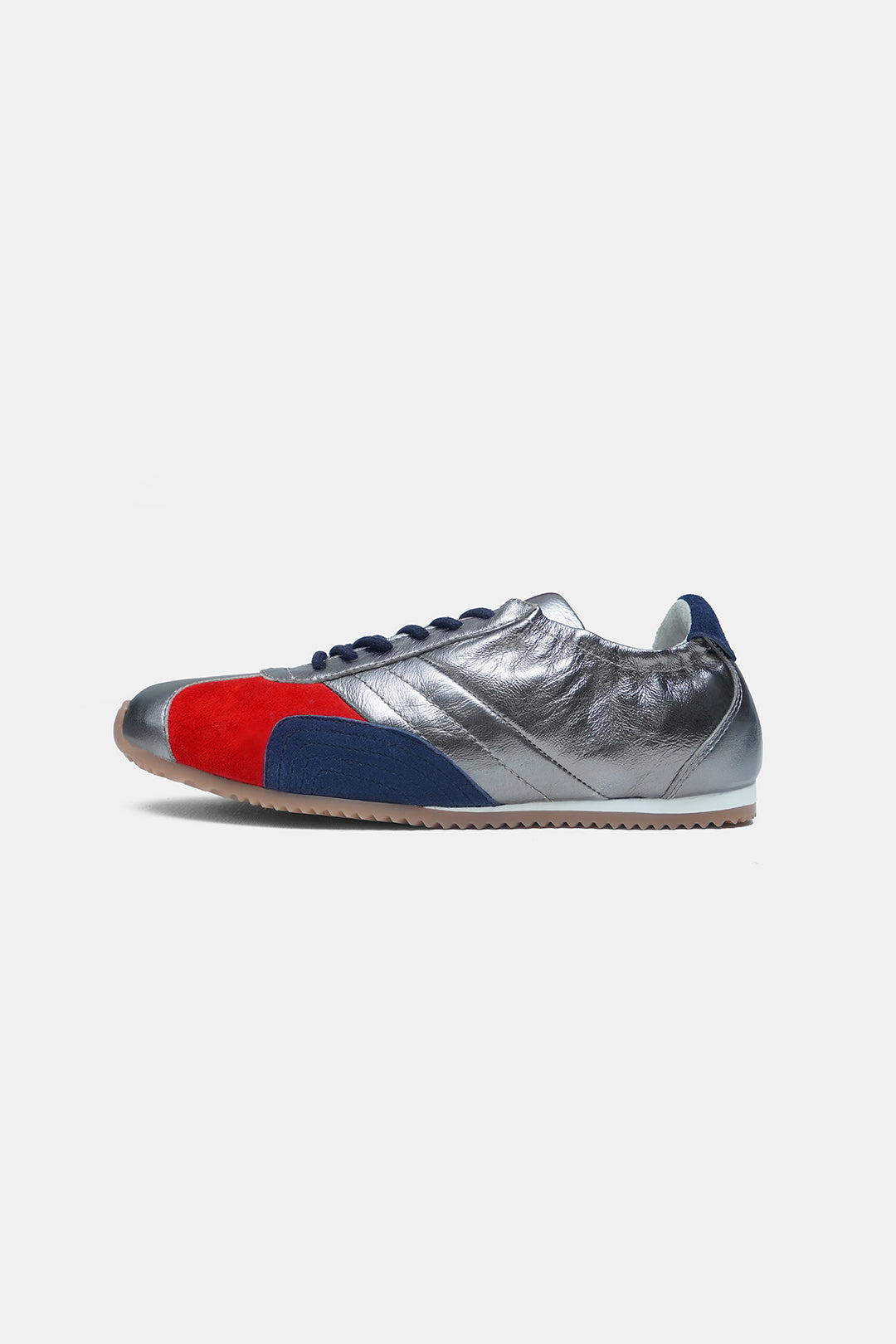 Image of Foil Rally Leather Trainers
