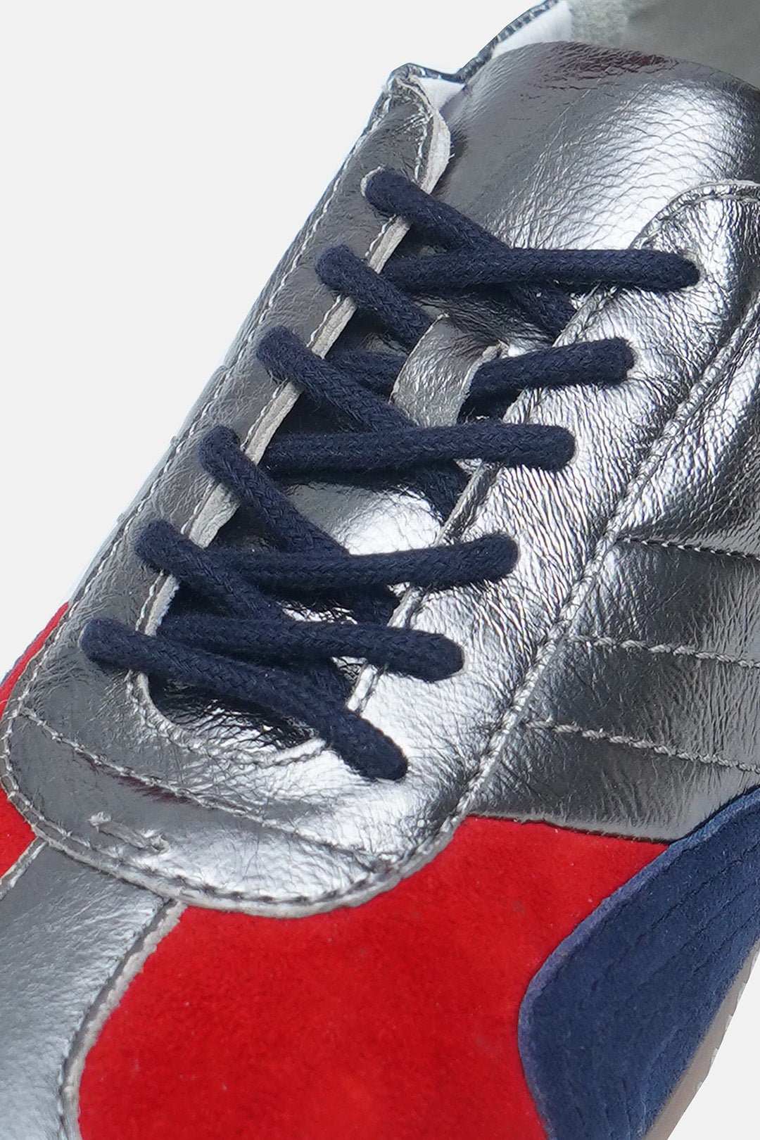 Image of Foil Rally Leather Trainers