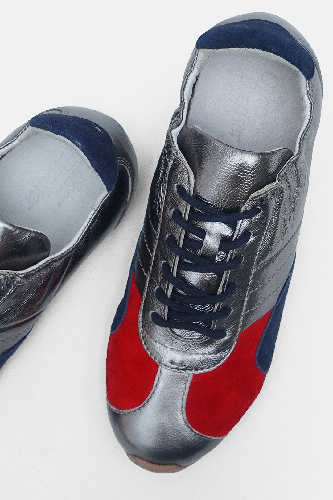 Foil Rally Leather Trainers