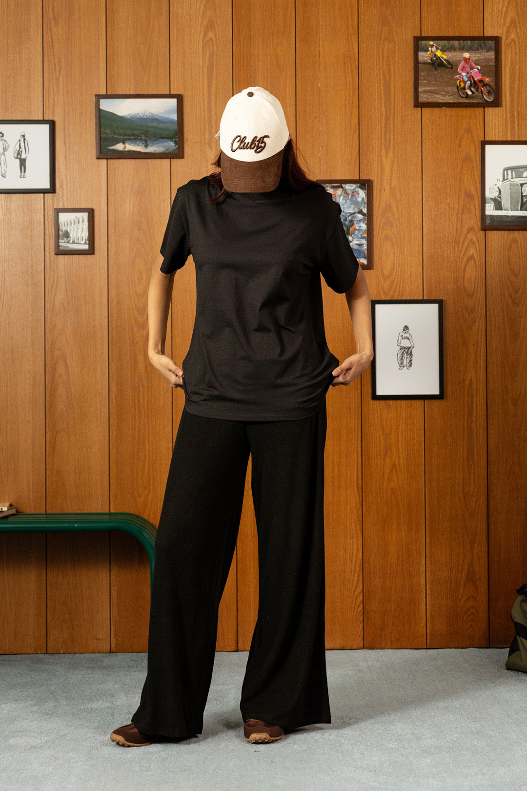 Image of Brushed Rib Baggy Pants